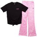 Puma Tie Front Pocket Tee & Leopard Legging Set