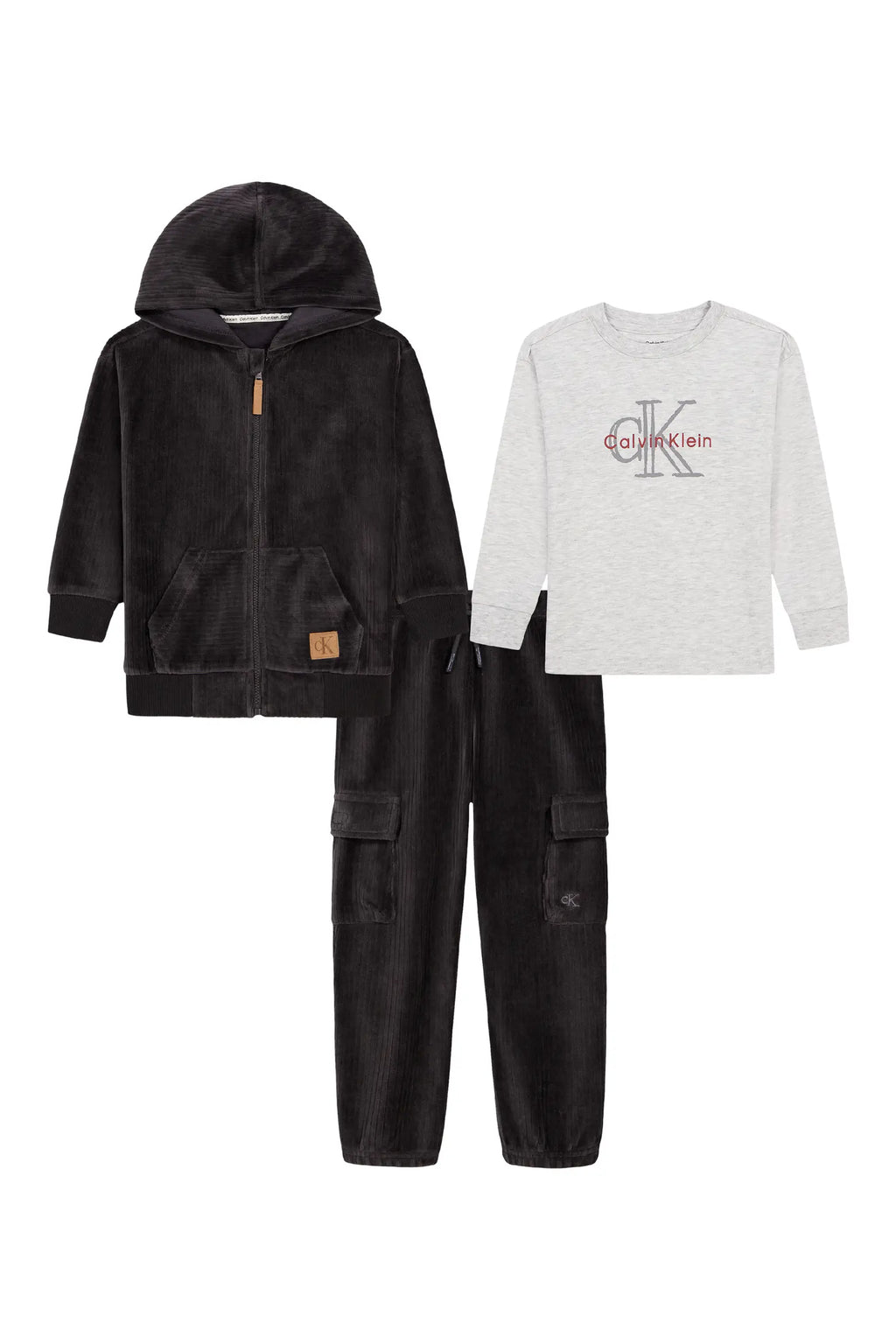 Calvin Klein 3-Piece Zip Hoodie & Pants Set