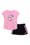 Adidas Graphic T-Shirt & Mesh Skort Set