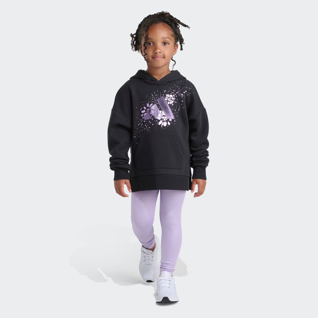 Adidas Long Sleeve Graphic Fleece Pullover & Jogger Set