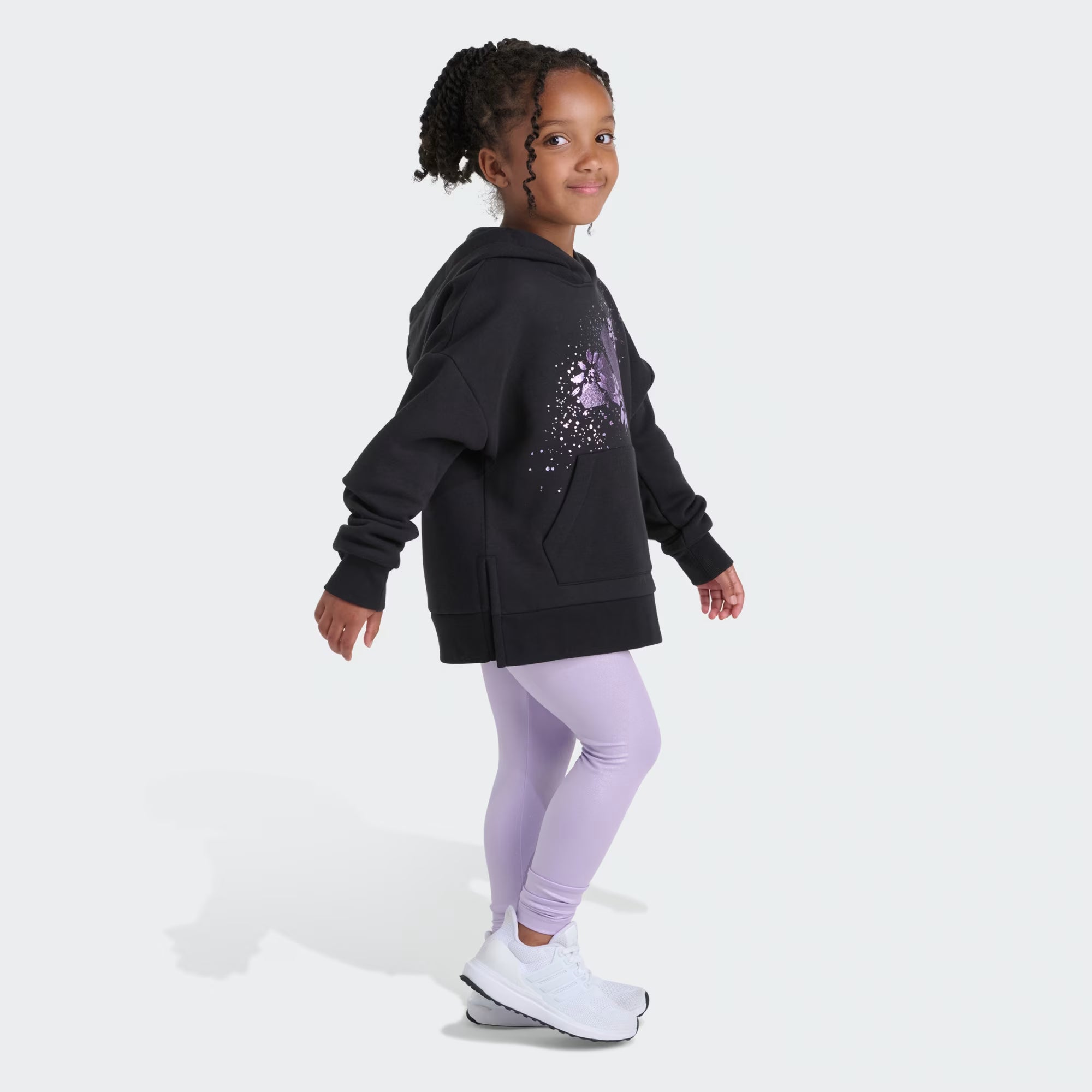 Adidas Long Sleeve Graphic Fleece Pullover & Jogger Set