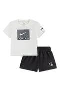 Nike Swoosh Logo Graphic T-Shirt & Mesh Shorts Set