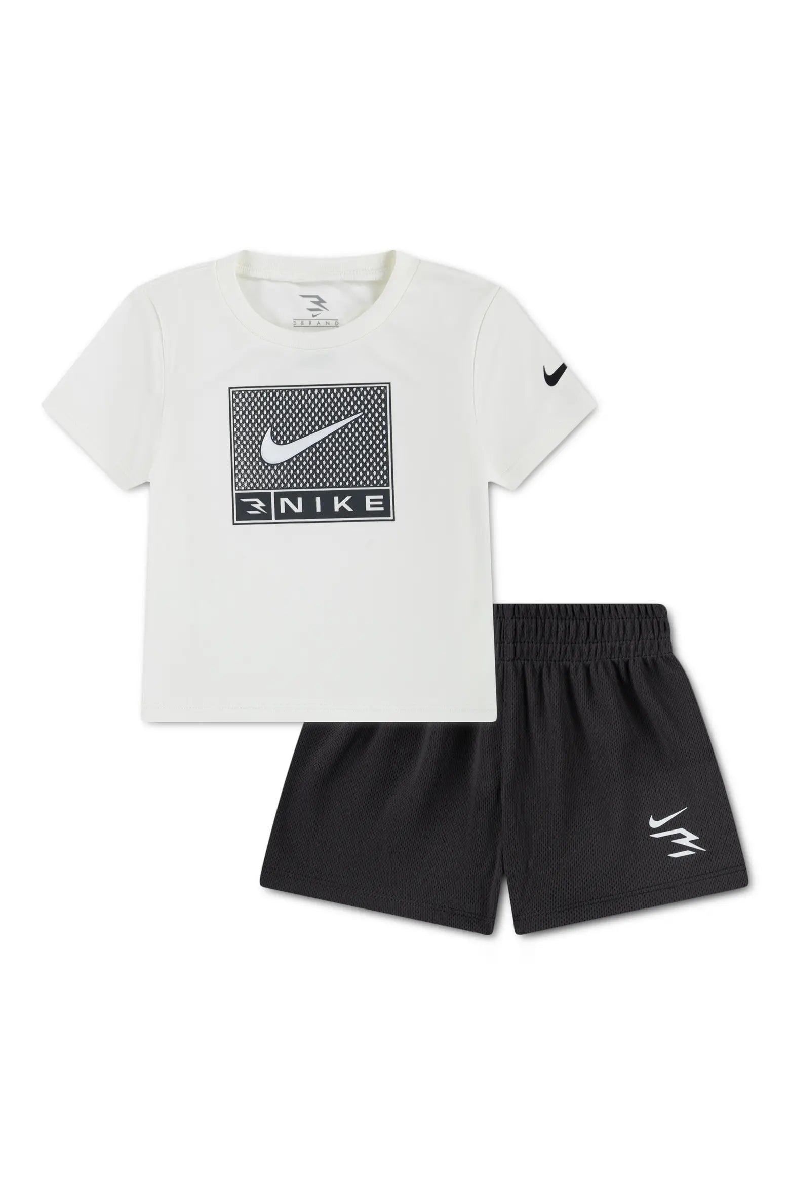 Nike Swoosh Logo Graphic T-Shirt & Mesh Shorts Set