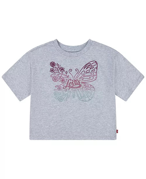 Levi's Butterfly Tee & Denim Belted Shorts Set