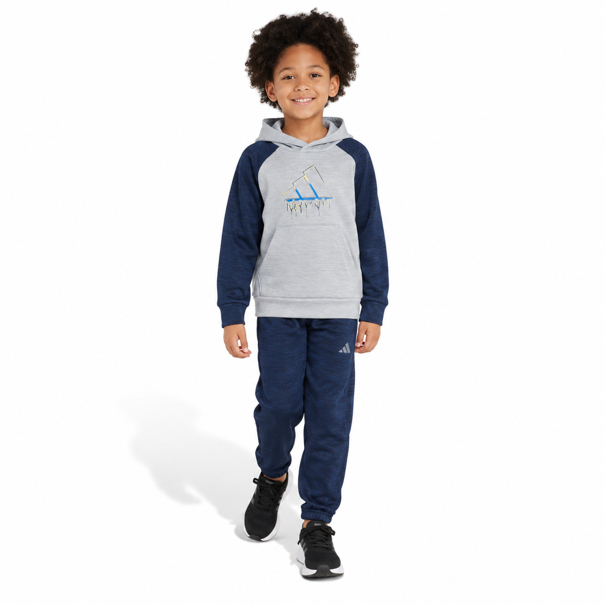 Adidas Fleece Pullover Hoodie & Jogger Pants Set