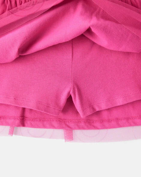 Carter's Girl Smile Long-Sleeve Top & Tulle Skort Set