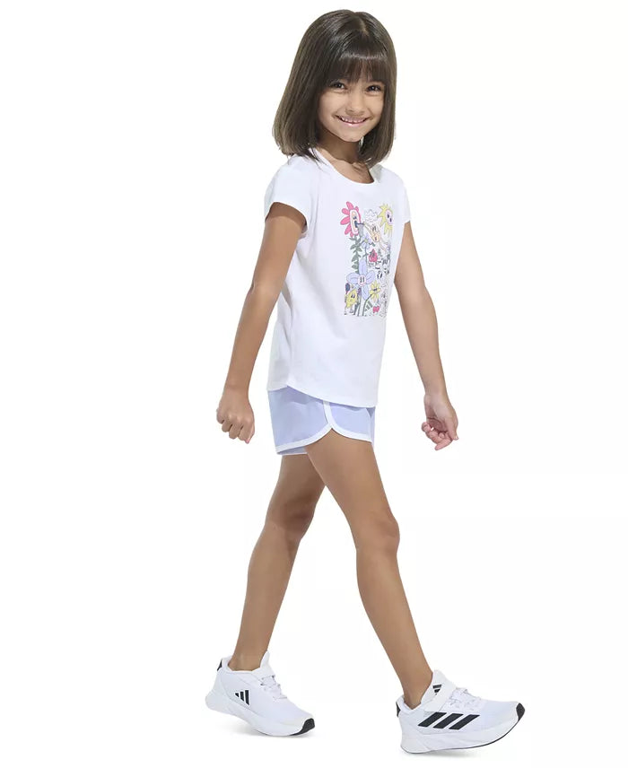 Adidas Cap Sleeve T-Shirt & Woven Shorts Set