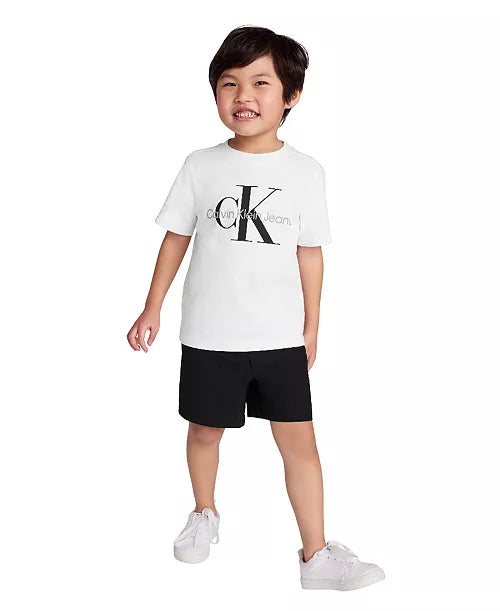 Calvin Klein Classic Logo T-Shirt and Tech Woven Shorts Set