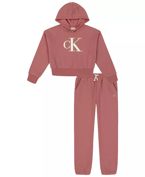 Calvin Klein Fleece Monogram Hoodie and Joggers Set