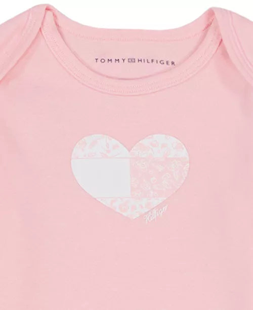Tommy Hilfiger Baby Girls' Bodysuit and Pants, 3-Piece Set