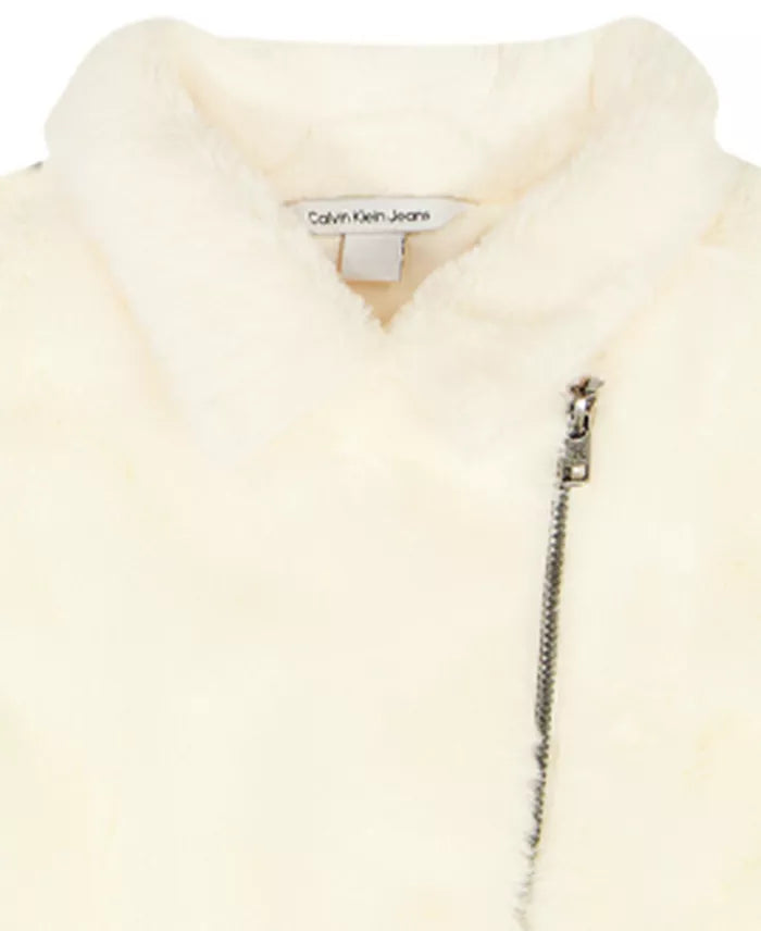 Calvin Klein Full Zip Faux Fur Vest, Top and Pants, 3-Piece Set