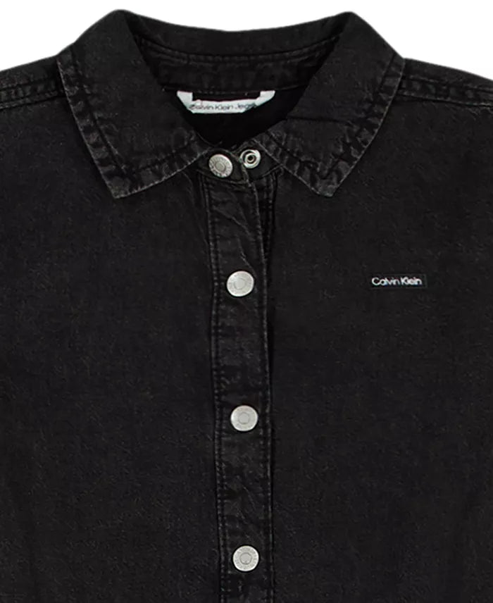 Calvin Klein Long-Sleeve Denim Shirt Dress