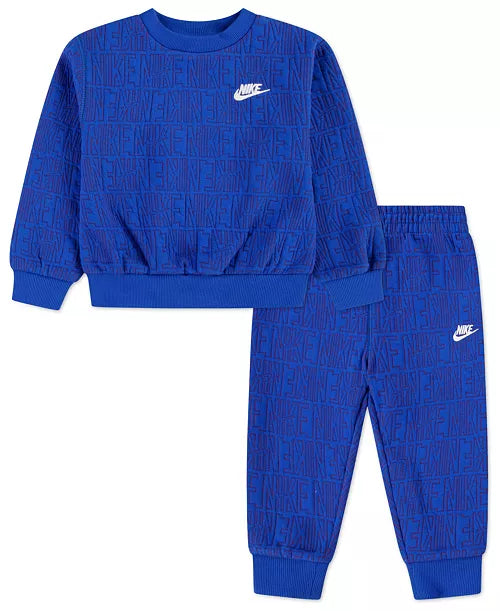 Nike Quilted Crewneck Sweatshirt and Pants Set