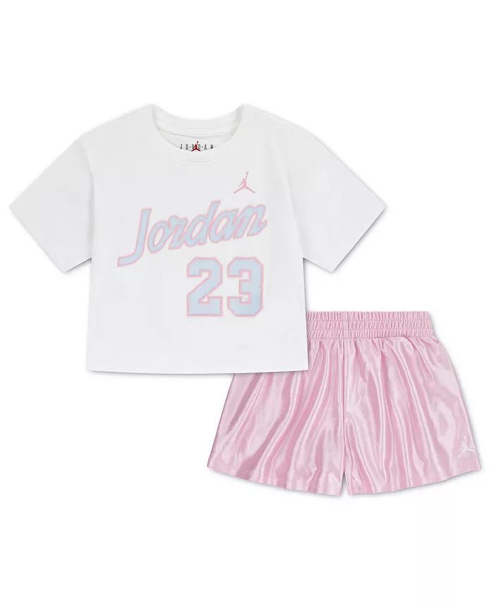 Jordan Flowy Durasheen Crewneck T-Shirt and Shorts