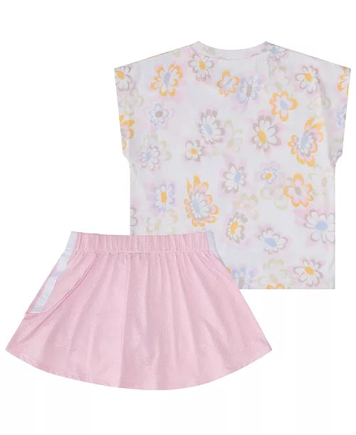 Adidas Printed Box T-Shirt and Wrap Skort Set