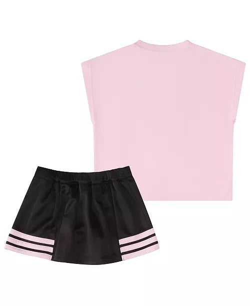 Adidas Sleeveless Box T-Shirt and Pleated Skort Set