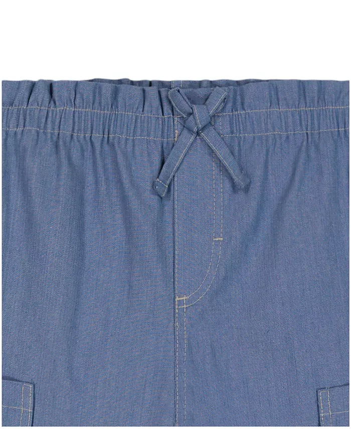 Calvin Klein Square Neck T-Shirt and Wide Leg Denim Pants Set