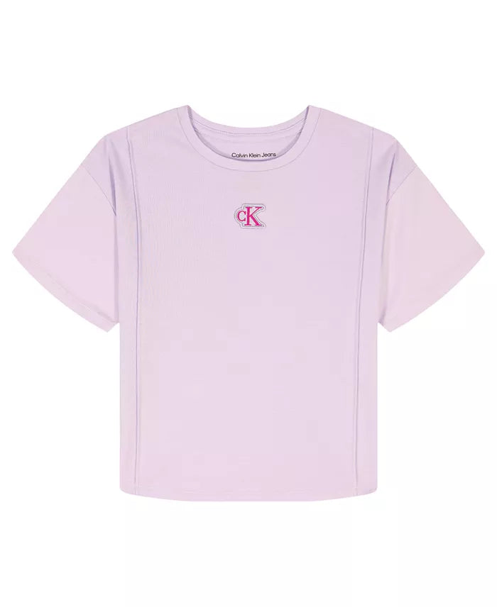 Calvin Klein Logo Pintuck Short-Sleeve T-Shirt