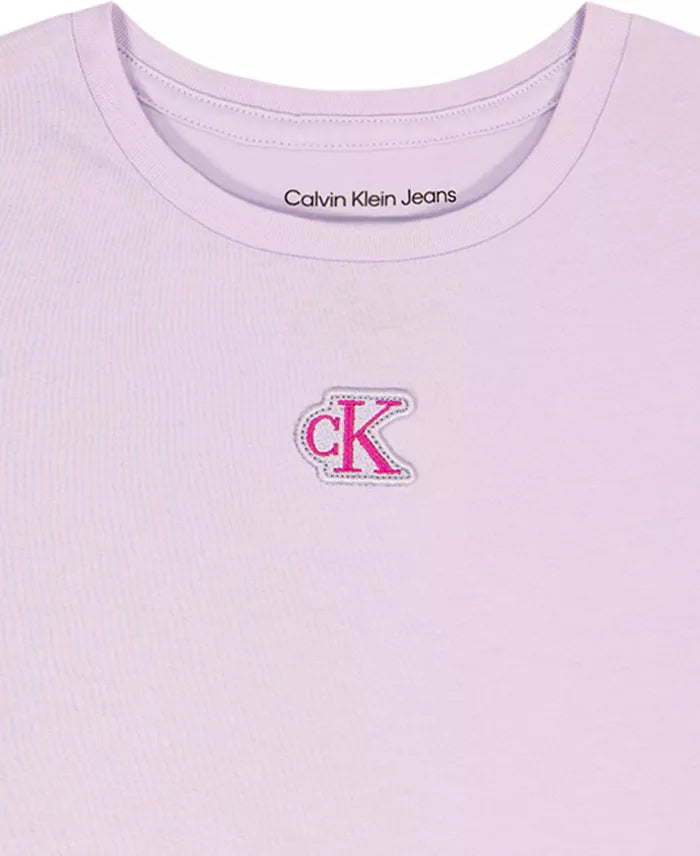 Calvin Klein Logo Pintuck Short-Sleeve T-Shirt