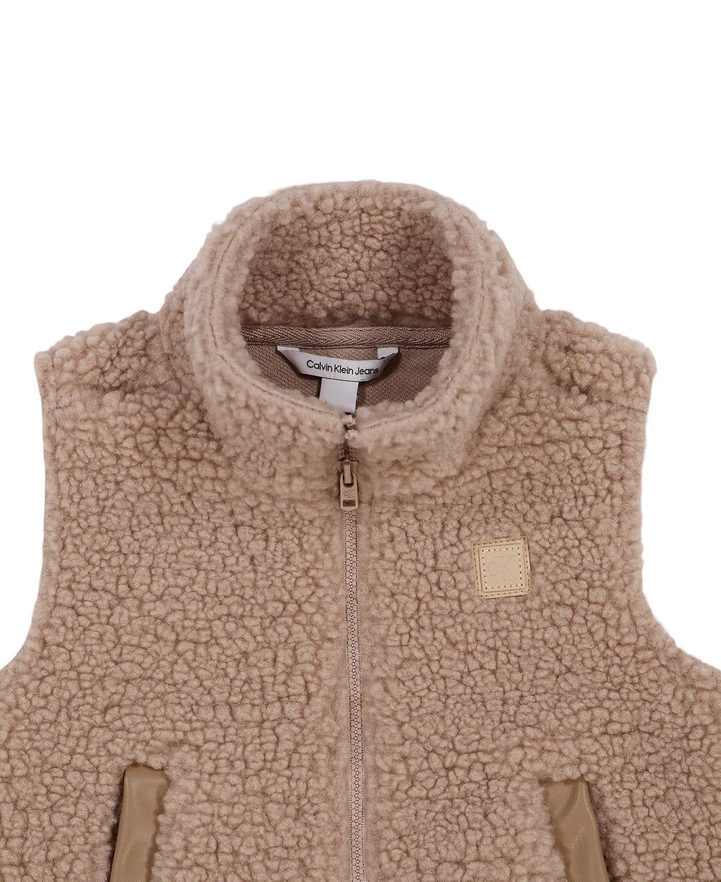 Calvin Klein Sherpa Flare Vest, T-Shirt and Leggings, 3-Piece Set