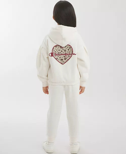Champion Fleece Leopard Logo Hoodie & Jogger Set