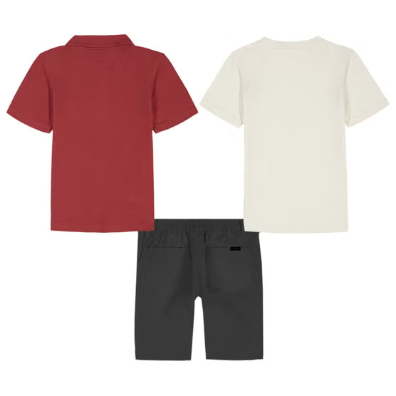 Calvin Klein Kids' 3-piece Polo & Short Set