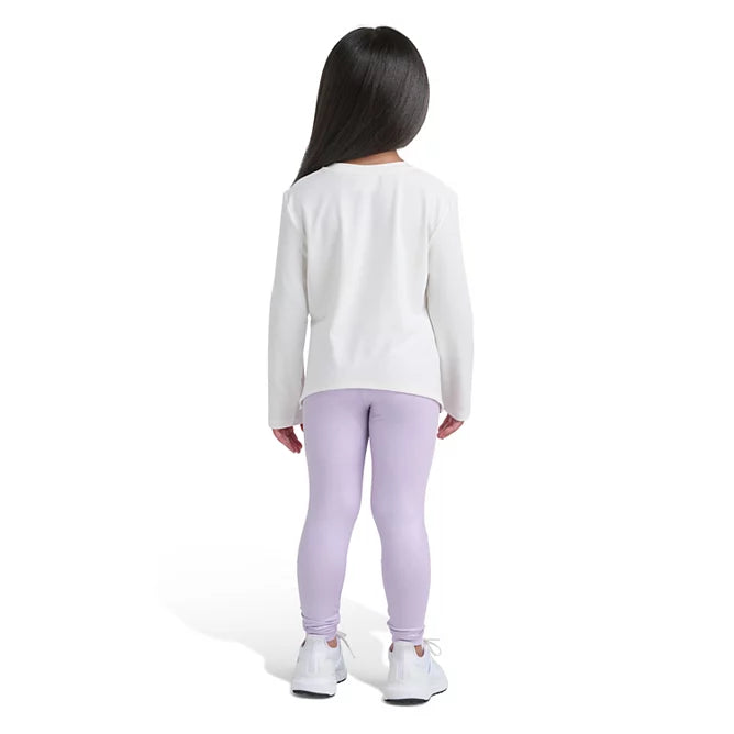 Adidas Long Sleeve Graphic Tee & Glitter Leggings Set