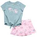 Puma Floral Logo Tie Front Tee & Floral Skort Set