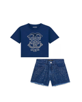 Guess Rhinestone Tee and Jeans Shorts