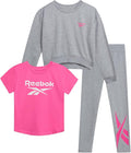 Reebok 3-Piece T-Shirt, Sweatshirt & Leggings Set