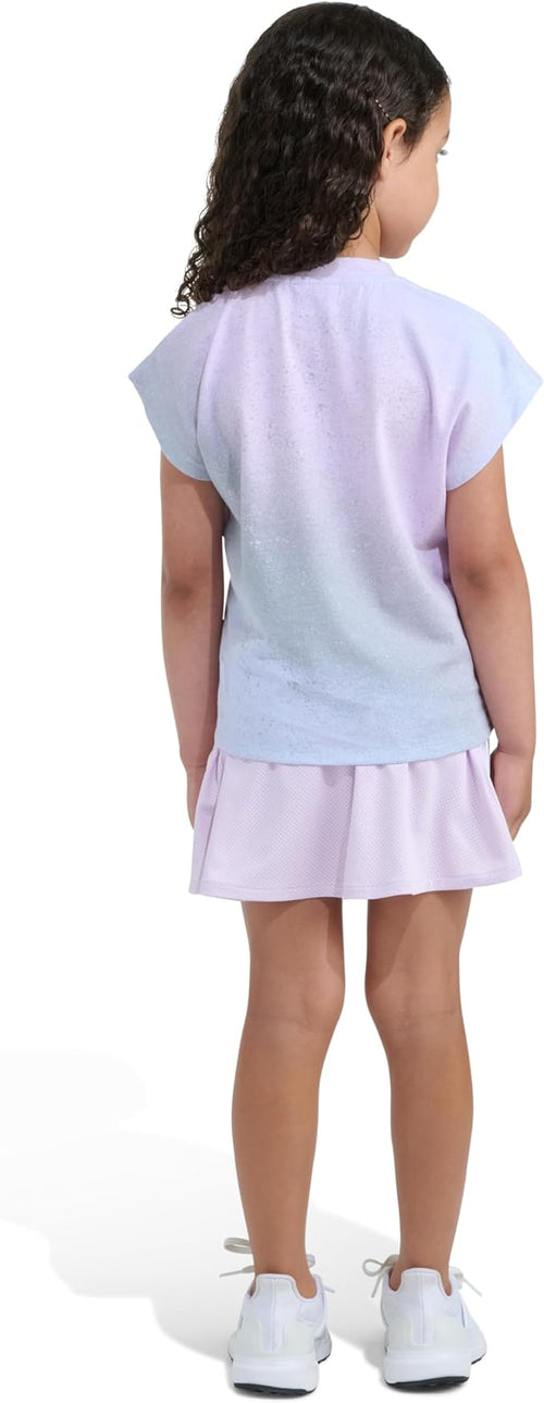 Adidas 2-Piece Box T-Shirt & Faux Wrap Skort Set