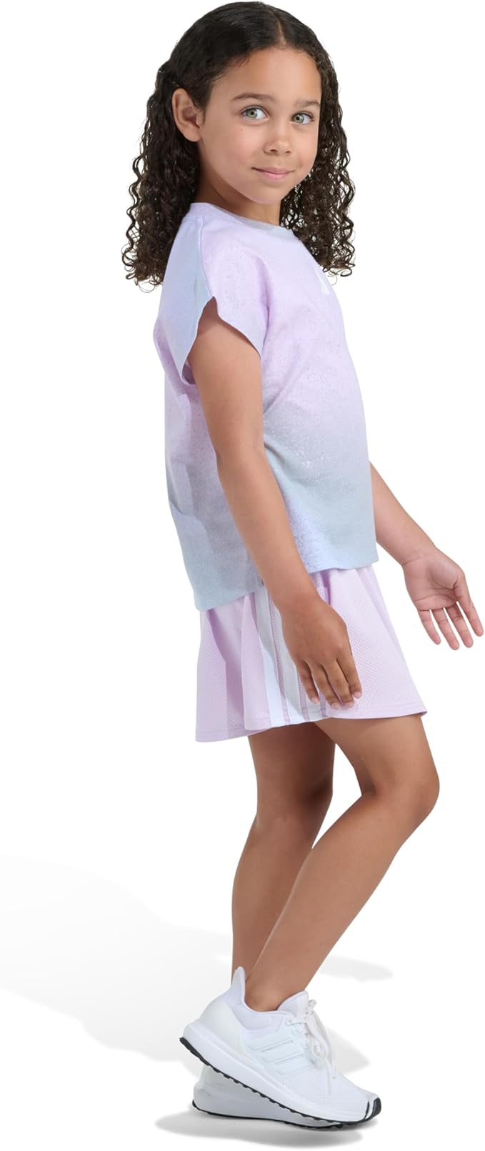 Adidas 2-Piece Box T-Shirt & Faux Wrap Skort Set