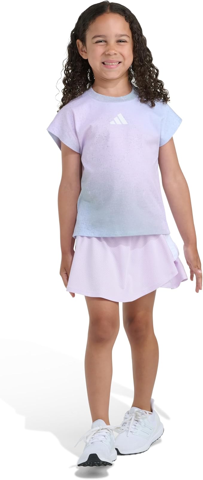Adidas 2-Piece Box T-Shirt & Faux Wrap Skort Set