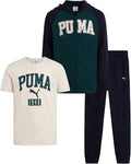 PUMA Boys 3 Piece Zip Up Active Hoodie, T-Shirt & Jogger Pants Set