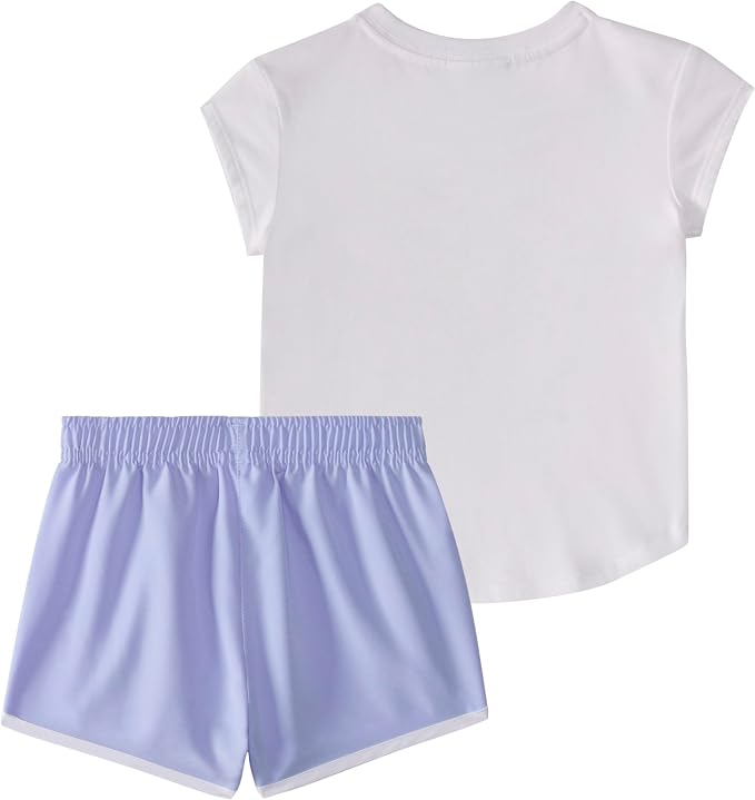 Adidas Baby Girls' Cap Sleeve Tee Shirt and Woven Short Set
