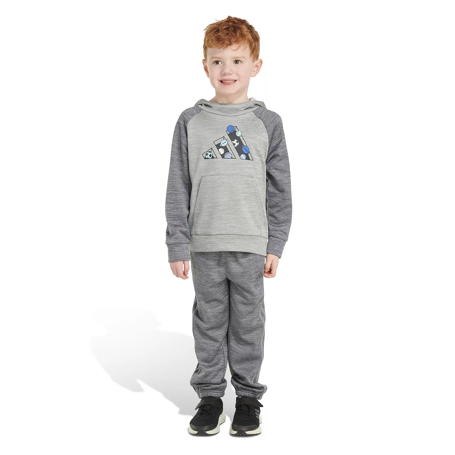 Adidas Fleece Pullover Hoodie & Jogger Pants Set
