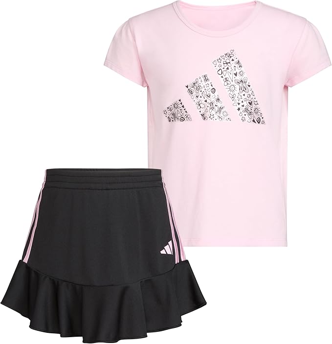 Adidas Tee & Pleated Skort Set