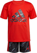 Adidas Short Sleeve T-shirt and Printed Shorts 2-piece Set