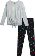PUMA Long Sleeve Cotton Tee and Athletic Leggings Set