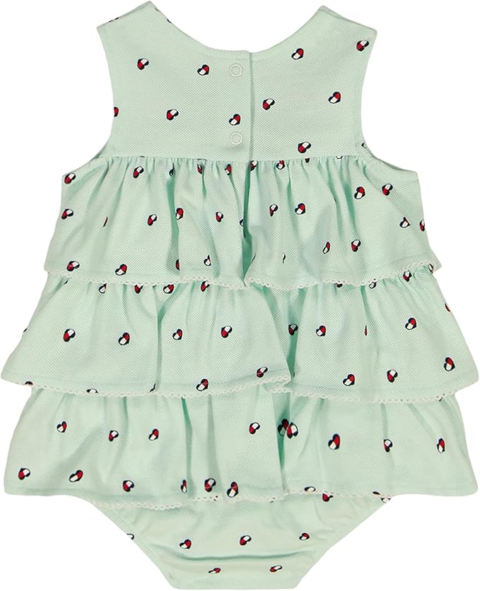 Tommy Hilfiger Baby Girls' 2-Piece Bubble Sunsuit with Headband