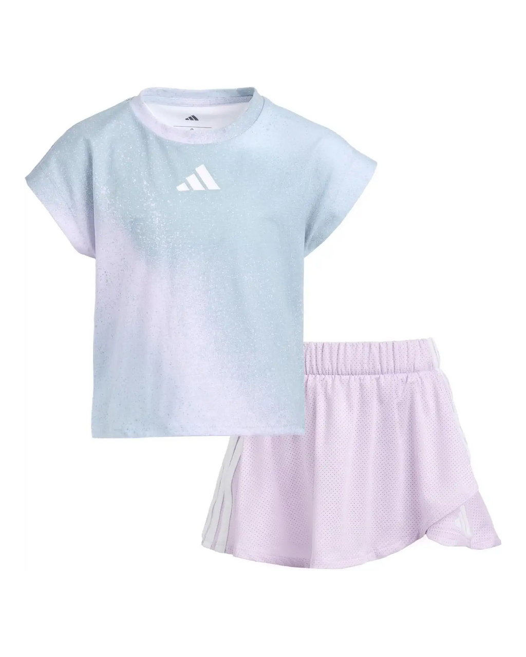 Adidas 2-Piece Box T-Shirt & Faux Wrap Skort Set