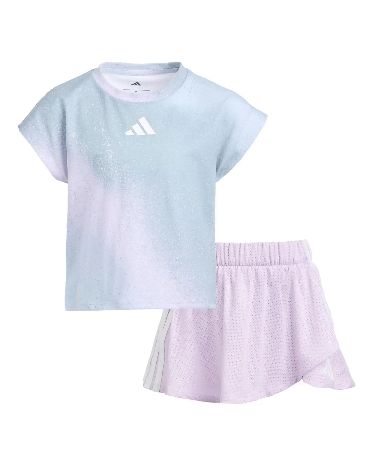 Adidas 2-Piece Box T-Shirt & Faux Wrap Skort Set