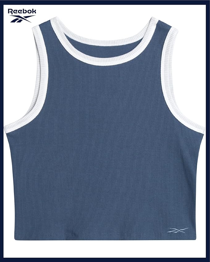 Reebok Ribbed Tank Top & Drawstring Butterfly Shorts Set