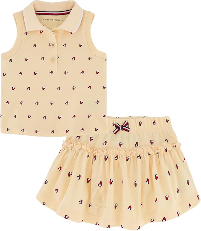 Tommy Hilfiger Girls 2-Piece Sleeveless Top and Skort Set