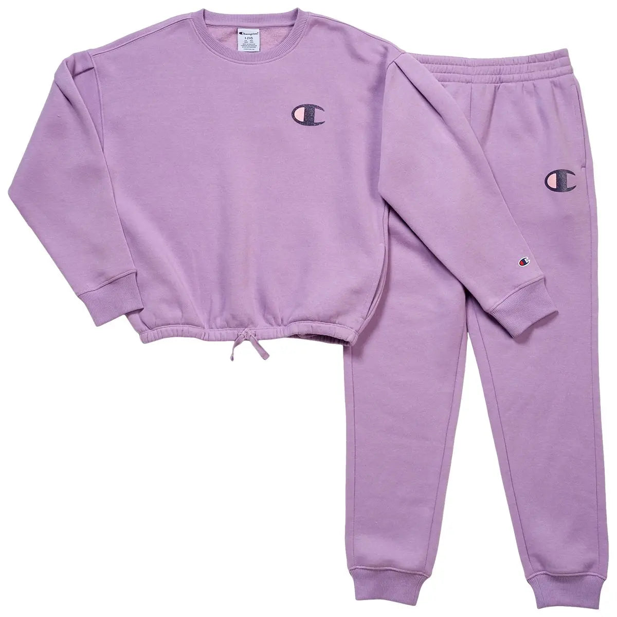 Champion Fleece Long Sleeve Fleece Lined Crew & Joggers Set