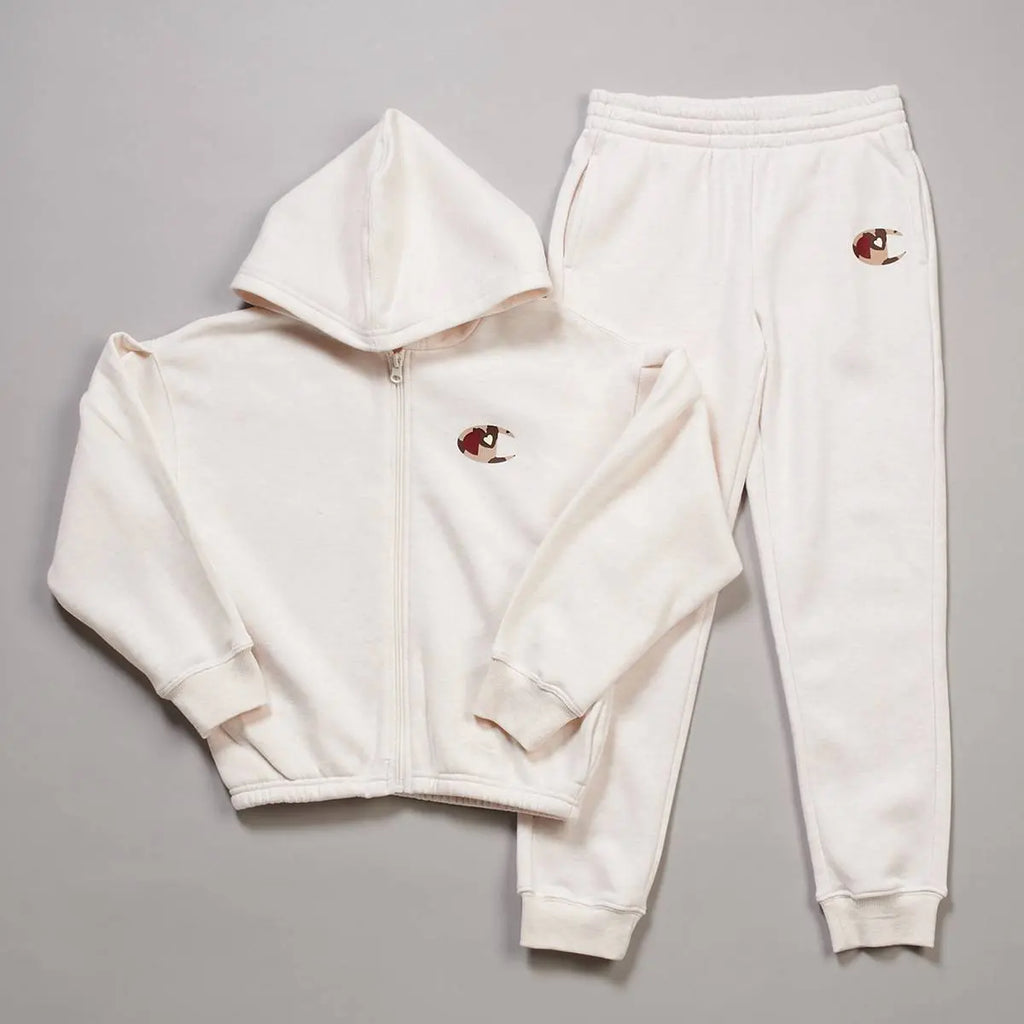 Champion Fleece Leopard Logo Hoodie & Jogger Set
