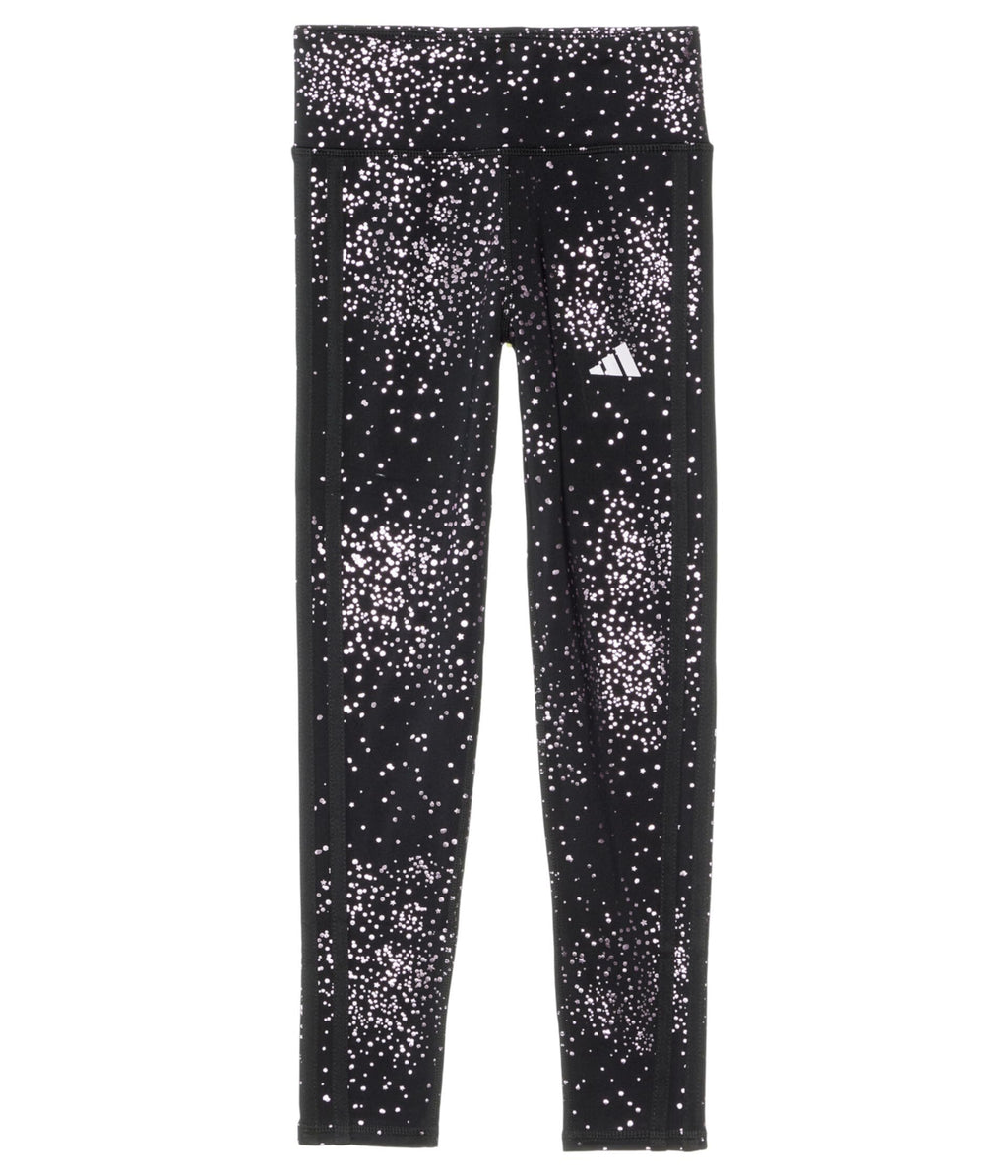 Adidas Long Sleeve Foil Logo with Stars Boxy Tee & Glam Foil Stars & Dot 3 Stripe Cozy Leggings Set