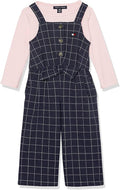 Tommy Hilfiger Textured Logo T-shirt and Check Jumpsuit