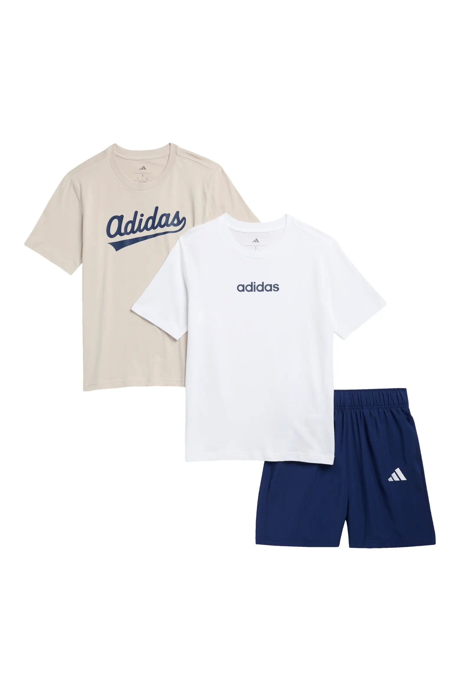 Adidas 3-Piece Graphic T-Shirts & Shorts Set