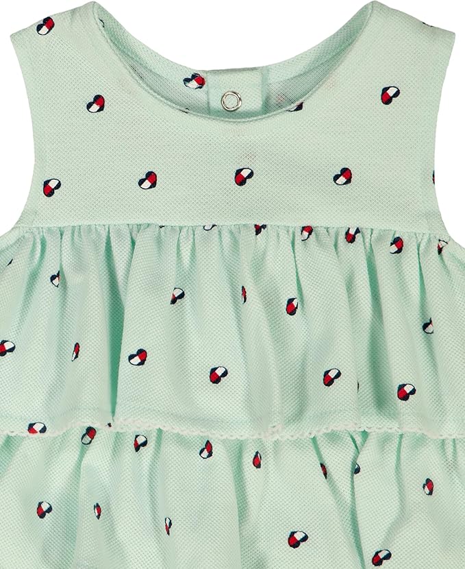 Tommy Hilfiger Baby Girls' 2-Piece Bubble Sunsuit with Headband